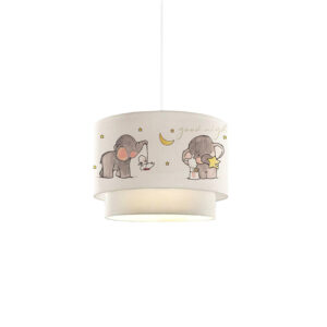 Children's ceiling light PWL-1096 pakoworld E27 white-grey D30x20cm