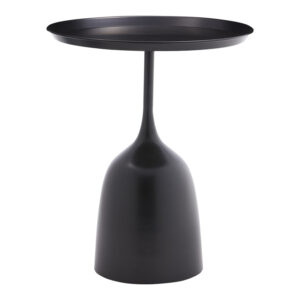 Coffee table Agrile Inart black metal D50x60cm