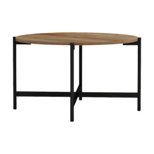 Coffee table Aisle pakoworld melamine natural-black D80x45cm