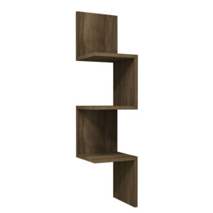 Corner wall shelf Insta pakoworld walnut 25x25x105