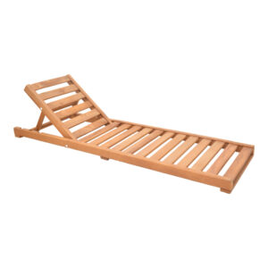 Deckchair Specta pakoworld solid beech wood in walnut color 60x190x50cm