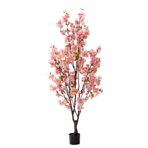 Decorative plant Peach flower I in a pot Inart pink pp H170cm