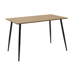 Dining table Cuba pakoworld MDF color sonoma-black 120x70x76εκ