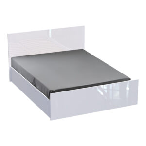 Double bed Afina pakoworld in white color 160x200cm