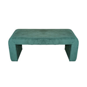 Gagga Inart stool velvet fabric in green shade 110x40x45cm