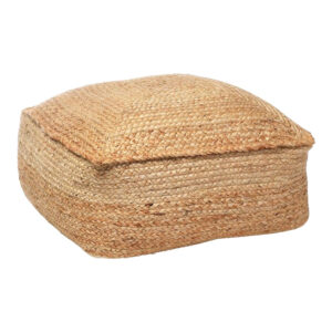 Iorda Inart jute stool-pouf in natural color D45x40cm