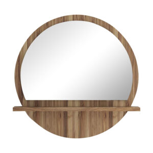 Jaklyn pakoworld melamine mirror in walnut shade 62x6x62cm