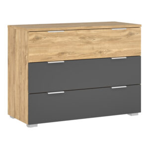 Kantri pakoworld chest of drawers in sonoma - gray shade 109x46.8x80.8cm