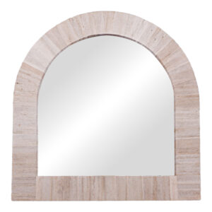 Koin I Inart mirror banana wood in natural shade 80x80x8cm