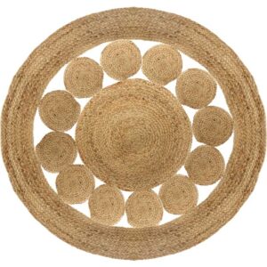 Lace carpet pakoworld jute natural D120x1cm