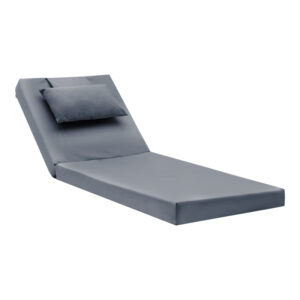 Lounger sunbed Sadie pakoworld fabric grey 65x185x15cm