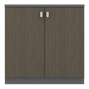 Low cabinet  professional Denith pakoworld dark grey-walnut 80x40x80cm