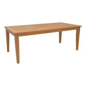 Mady pakoworld teak wood table in natural shade 200x100x75cm