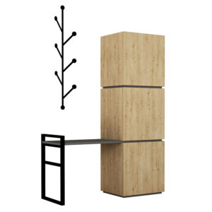 Mello pakoworld Hallway stand in oak - anthracite color 109x39x149cm