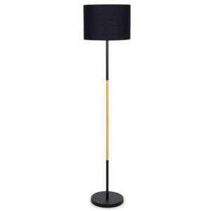 Metal floor lamp Oliver E27 pakoworld with black shade D33x149cm