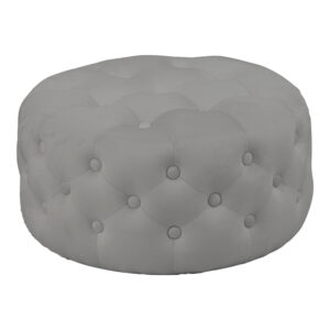 Pouf stool Ferdia pakoworld velvet grey D59x28.5cm