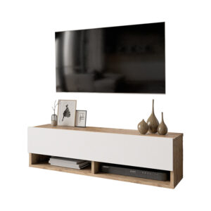 Roscoe pakoworld white-oak wall-mounted TV unit 100x31.5x29.5cm