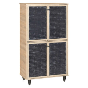 Shoe cabinet Ronan pakoworld natural 70.5x35x122cm