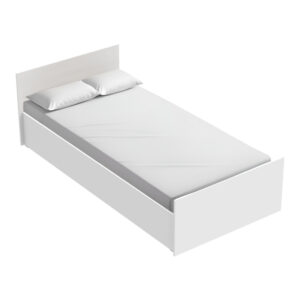 Single bed Toscana pakoworld in white color 90x200cm