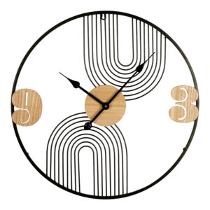 Wall clock Tanel Inart metal in black shade 60x2.5x60cm