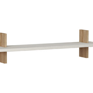 Wall shelf Must pakoworld white - oak colour 80x20x20cm