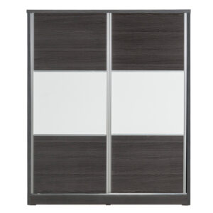 Wardrobe with 2 sliding doors Chase pakoworld in wenge colour 152.5x56.5x185cm