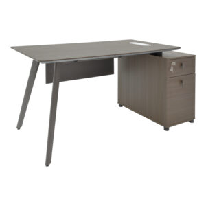 Work professional desk Denith pakoworld charcoal-walnut 160x75x75cm