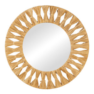 Zanlein Inart sisal mirror in natural shade D50x8cm