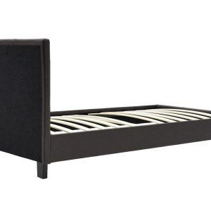 006 000013 3 3 Bed Nevil pakoworld PU dark brown matte 100x200Indoor furniture > Beds