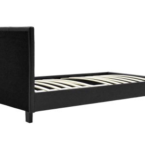 006 000014 3 5 Bed Nevil pakoworld PU black matte 100x200Indoor furniture > Beds