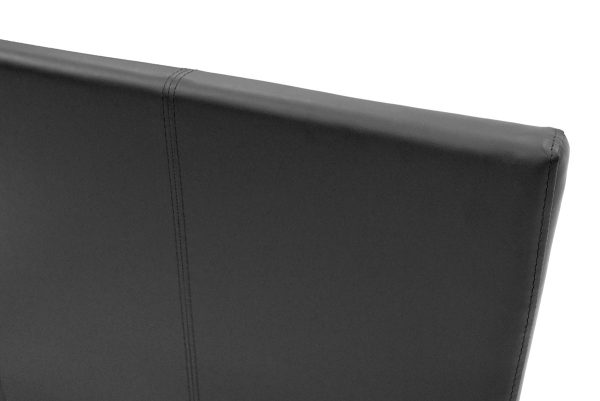 006 000014 4 5 Bed Nevil pakoworld PU black matte 100x200Indoor furniture > Beds