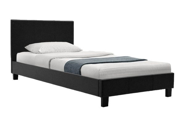 006 000014 8 Bed Nevil pakoworld PU black matte 100x200Indoor furniture > Beds