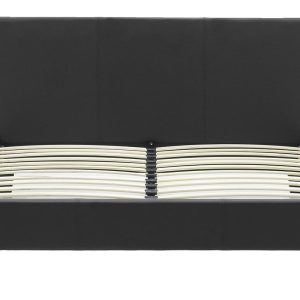 006 000015 3 3 Double bed Nevil pakoworld PU black matte 150x200Indoor furniture > Beds