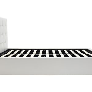 006 000016 4 3 Double bed Roi pakoworld PU with storage space in white matte 160x200Indoor furniture > Beds