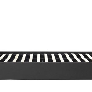 006 000017 4 2 Double bed Roi pakoworld PU with storage space in black matte 160x200Indoor furniture > Beds