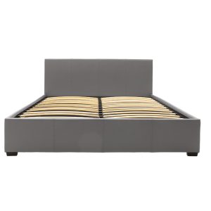 006 000039 2 3 Double bed Norse pakoworld PU with storage space in grey matte 160x200cmIndoor furniture > Beds