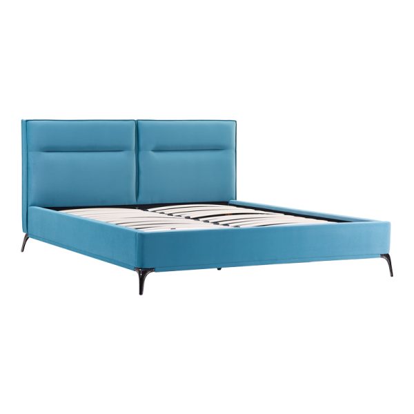 006 000047 2 2 Double bed Ikina pakoworld velvet in petrol color 160x200cmIndoor furniture > Beds