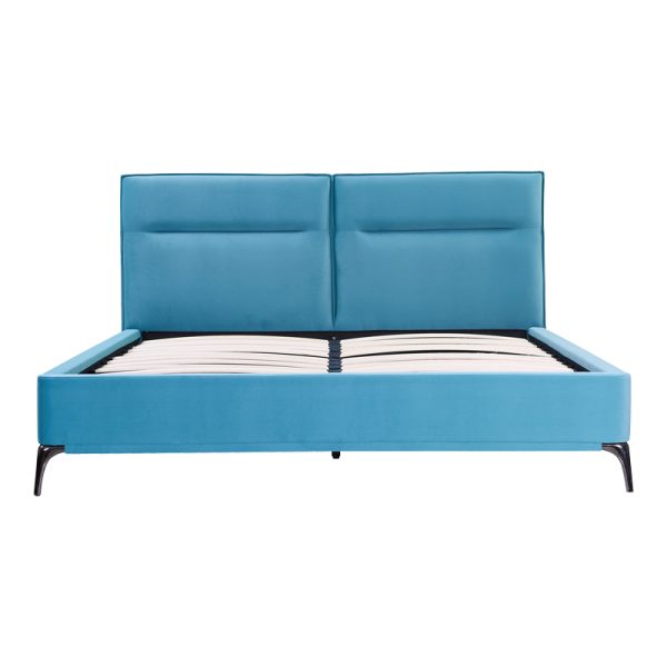 006 000047 3 2 Double bed Ikina pakoworld velvet in petrol color 160x200cmIndoor furniture > Beds