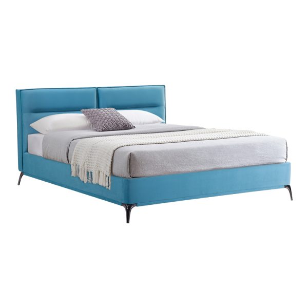 006 000047 5 Double bed Ikina pakoworld velvet in petrol color 160x200cmIndoor furniture > Beds