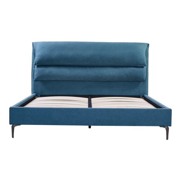 006 000052 2 3 Double bed Aryna pakoworld fabric in petrol color 160x200cmIndoor furniture > Beds