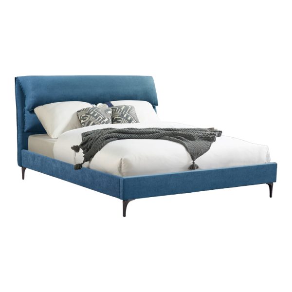 006 000052 6 Double bed Aryna pakoworld fabric in petrol color 160x200cmIndoor furniture > Beds