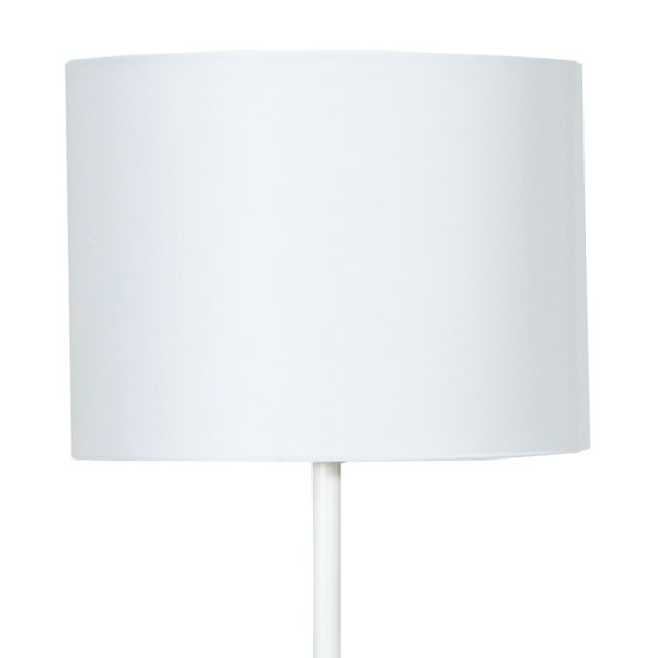 009 000038 2 9 Metal floor lamp Oliver pakoworld Ε27 with white shade D33x149cmLighting > Floor