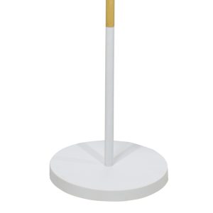 009 000038 3 9 Metal floor lamp Oliver pakoworld Ε27 with white shade D33x149cmLighting > Floor