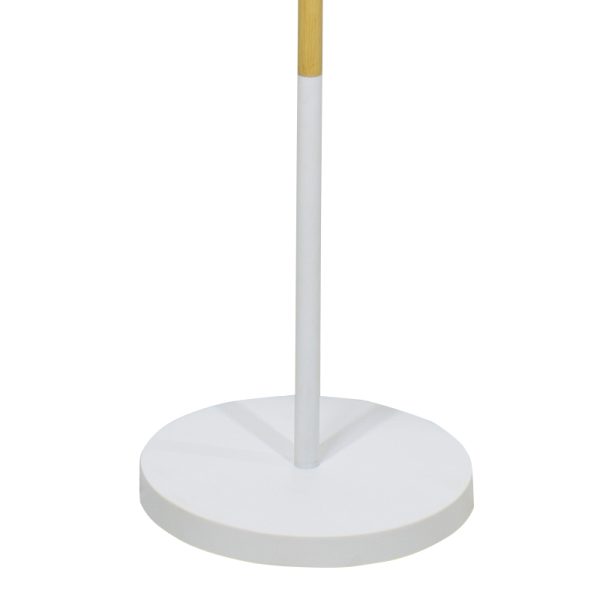 009 000038 3 9 Metal floor lamp Oliver pakoworld Ε27 with white shade D33x149cmLighting > Floor