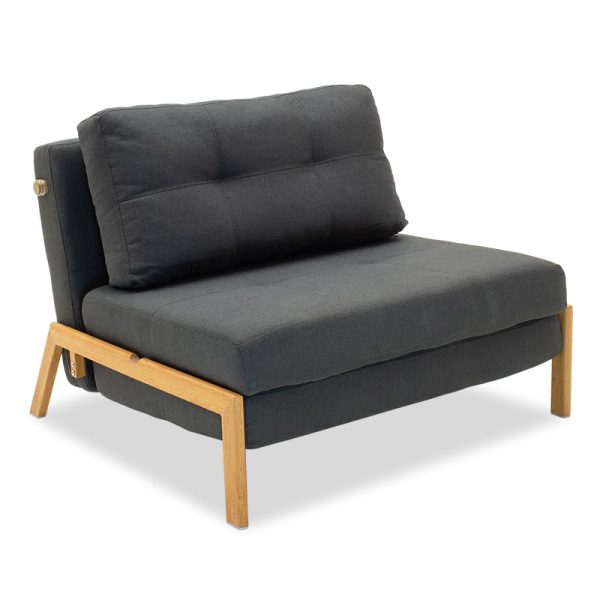 024 000009 11 Fancy pakoworld armchair-bed with charcoal fabric 95x98x70cmIndoor furniture > Armchair bed