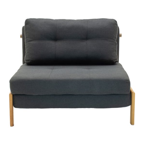 024 000009 2 8 Fancy pakoworld armchair-bed with charcoal fabric 95x98x70cmIndoor furniture > Armchair bed