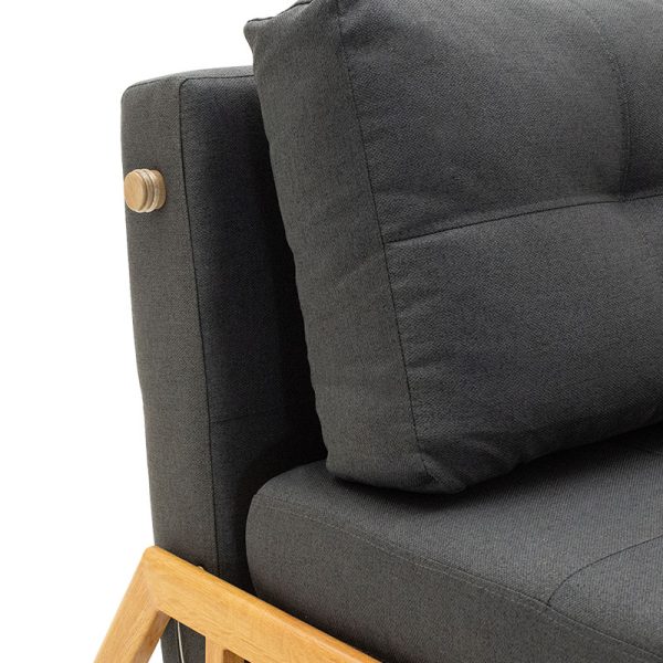 024 000009 3 8 Fancy pakoworld armchair-bed with charcoal fabric 95x98x70cmIndoor furniture > Armchair bed