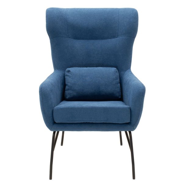 024 000014 3 3 Armchair Rimbo pakoworld fabric in blue color 66x81x102cmIndoor furniture > Living room armchairs