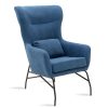 024 000014 6 Bar stool Reid pakoworld wood light walnut- brown rattanEASTER OFFERS