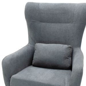 024 000015 4 2 Armchair Rimbo pakoworld fabric in grey color 66x81x102cmIndoor furniture > Living room armchairs